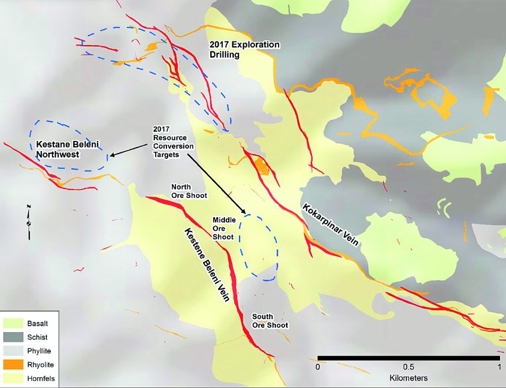 Geological map of the Efemcukuru project
