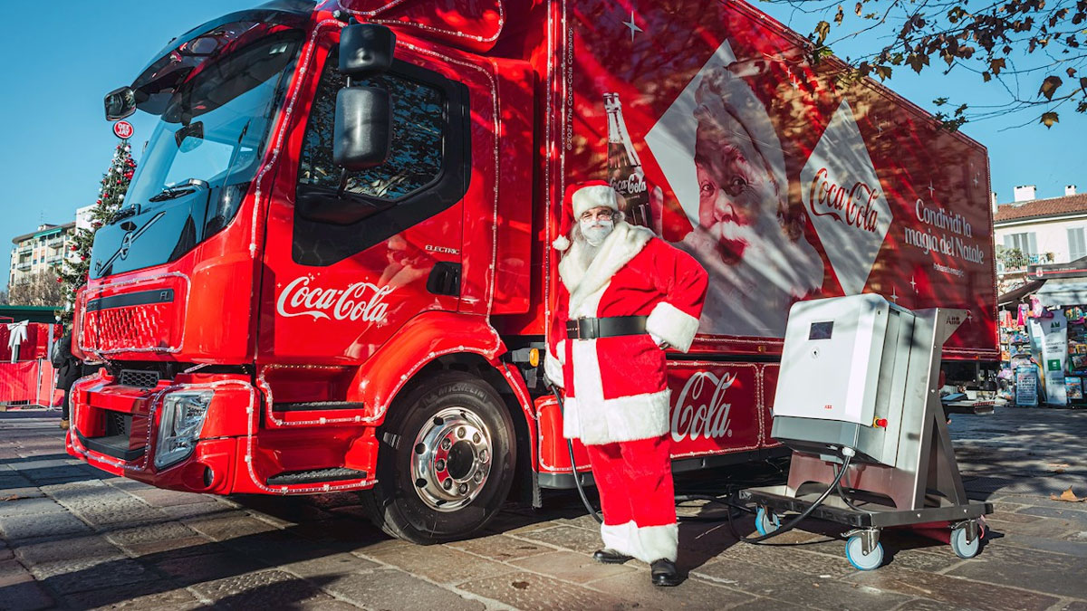 ABB-Coca-Cola-and-Volvo-Trucks-Partnership-Santa-Claus-Travels-Electric-in-Italy