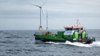 Green-Marine's-Green-Storm-Crew-Transfer-Vessel-on-Beatrice-Offshore-Wind-Farm